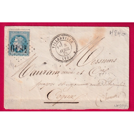 N°29 GC 4840 VILLERVILLE CALVADOS CAD TYPE 24 POUR COGNAC INDICE 14 LETTRE