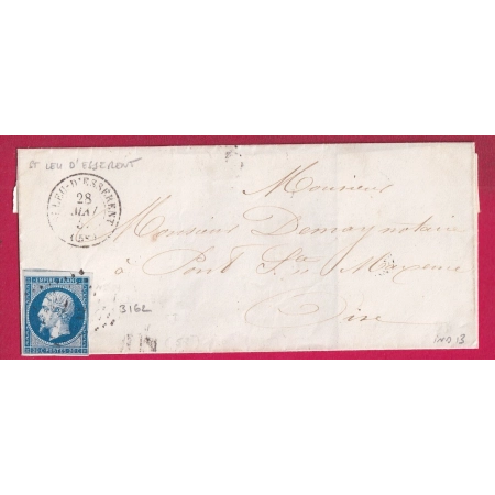 N°14 PC 3162 ST LEU D'ESSERENT OISE POUR PONT STE MAXENCE INDICE 13 LETTRE
