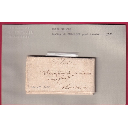 LETTRE DE GRAULHET TARN 1605 POUR LAUTREC LETTRE COVER