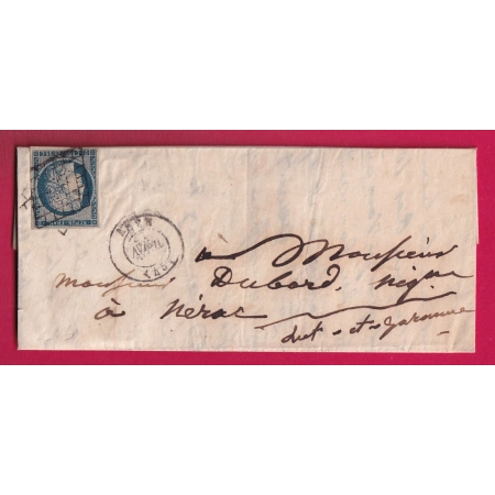 N°4 BLEU FONCE GRILLE AGEN LOT ET GARONNE POUR NERAC LETTRE