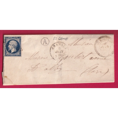 N°14 PC 2373 PAMPELONNE TARN + T15 CRAMAUX BOITE RURALE A ST GEMME POUR ALBI CAD TYPE 22 LETTRE