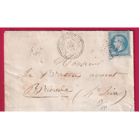 N°29 GC 3622 ST GEORGES D'AURAC HAUTE LOIRE CAD TYPE 22B INDICE 15 POUR BRIOUDE LETTRE