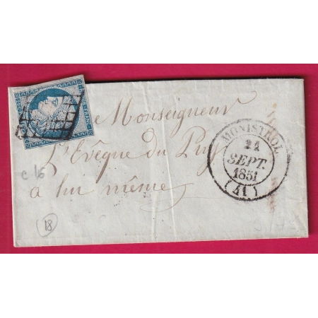N°4 GRILLE CAD TYPE 14 MONISTROL HAUTE LOIRE POUR LE PUY EN VELAY INDICE 18 LETTRE
