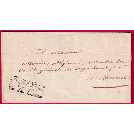 FRANCHISE PREFET DEPT DE LA CORSE POUR BASTIA LETTRE COVER