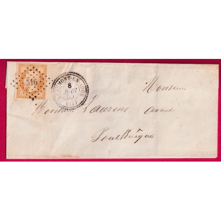 N°13 BDF PC 316 BEAUMONT EN AUGE CALVADOS CAD TYPE 22 POUR PONT L'EVEQUE LETTRE
