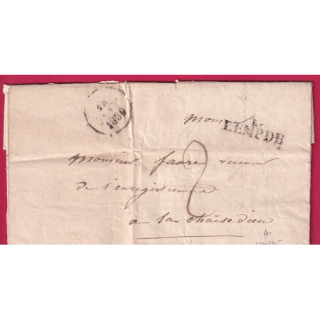 MARQUE 41 LEMPDE HAUTE LOIRE 1830 POUR LA CHAISE DIEU INDICE 18 LETTRE