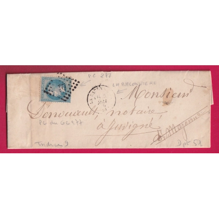 N°29 PC DU GC 277 LA BACONNIERE MAYENNE POUR JUVIGNE LETTRE