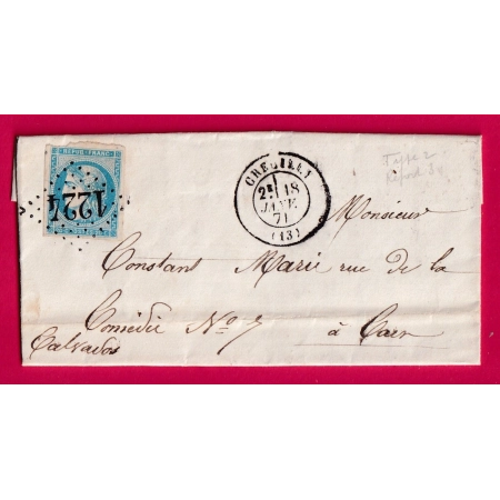 N°45C GC 1224 CREUILLY CALVADOS POUR CAEN LETTRE