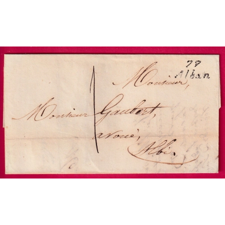 CURSIVE 77 ALBAN TARN TAXE LOCALE 1 POUR ALBI LETTRE