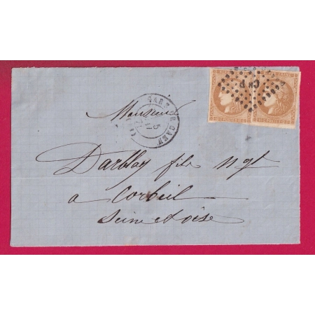 N°43A X2 GARE DE CAEN CALVADOS LOSANGE AMBULANT ChP DEVANT DE LETTRE