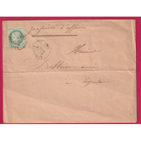 N°53 CAD TYPE 16 LAGUIOLE AVEYRON SEUL SUR LETTRE TARIF PAPIERS AFFAIRES POUR ESPALION LETTRE