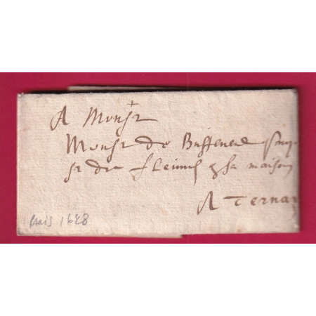 LETTRE DE PARIS 1628 POUR TERNAY RHONE LETTRE INDICE 18