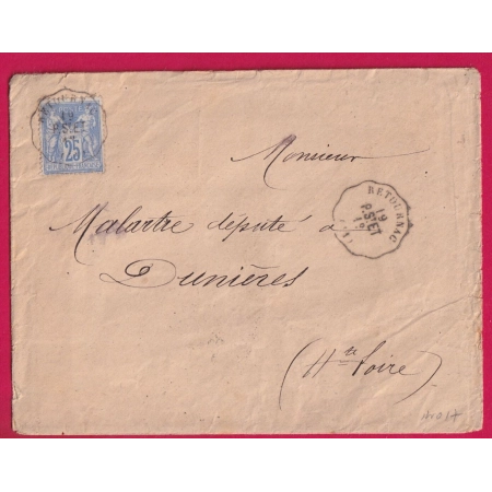 N°78 CONVOYEUR STATION RETOURNAC HAUTE LOIRE POUR DUNIERES INDICE 17 LETTRE