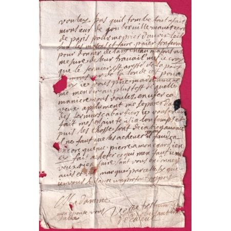 MARQUE MANUSCRIT ISIGNY CALVADOS 1707 AMELIORATION DE DATE INDICE 20 POUR ST PIERRE EGLISE MANCHE LETTRE