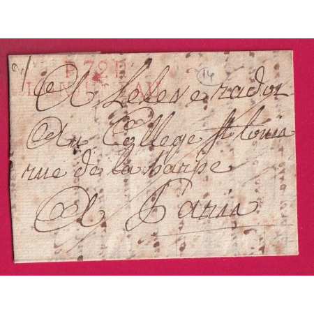 MARQUE P72P LONJUMEAU LONGJUMEAU SEINE ET OISE INDICE 14 POUR PARIS ERREUR ORTHOGRAPHE LETTRE
