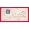 N°4 CHERBOURG MANCHE TAXE MANUSCRIT 25 MENTION 8 GRAMMES POUR PARIS 1852 LETTRE