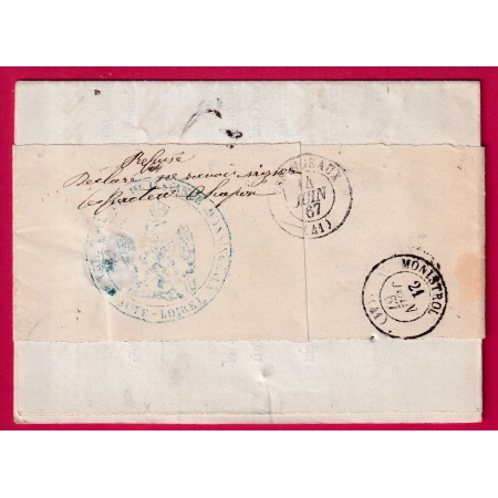 N°22 X2 GC 4357 YSSINGEAUX HAUTE LOIRE RETOUR ENVOYEUR 2406 MONISTROL LETTRE CHARGE