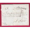 MARQUE D' ARPAJON SEINE ET OISE 1779 LENAIN N°3 INDICE 10 POUR PARIS LETTRE COVER