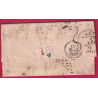 MARQUE P47P DURETAL MAINE ET LOIRE 1830 POUR SAUMUR INDICE 14 LETTRE COVER