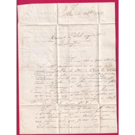 CAD TYPE 13 CORDES TARN BOITE RURALE Q ITZAC + DECIME RURAL POUR BORDEAUX LETTRE COVER