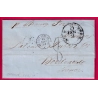 LETTRE DE NEW YORK USA 1861 PAR STEAMER PERSIA TAXE 8 POUR BORDEAUX LETTRE