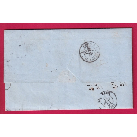 LETTRE DE NEW YORK USA 1861 PAR STEAMER PERSIA TAXE 8 POUR BORDEAUX LETTRE