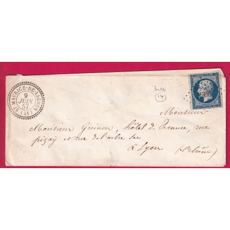 N°14 PC 3206 SAINT MAURICE DE LIGNON HAUTE LOIRE CAD TYPE 22 POUR LYON INDICE 14