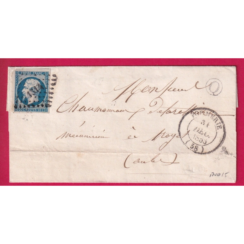 N°14 PC 1314 CAD TYPE 14 FORMERIE OISE POUR TROYE AUBE INDICE 15 LETTRE COVER