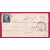 N°14 PC 1314 CAD TYPE 14 FORMERIE OISE POUR TROYE AUBE INDICE 15 LETTRE COVER
