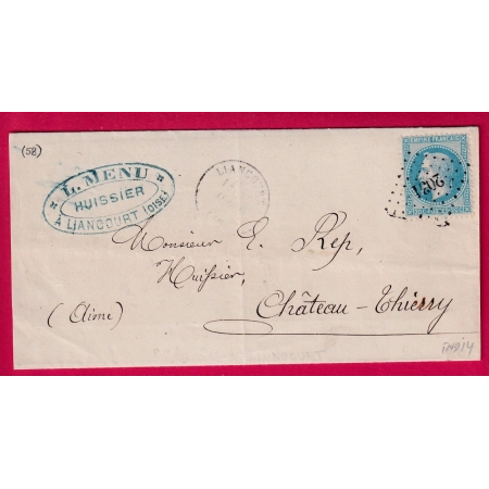 N°29  PC DU GC 2031 LIANCOURT OISE POUR CHATEAU THIERRY AISNE INDICE 14 LETTRE COVER