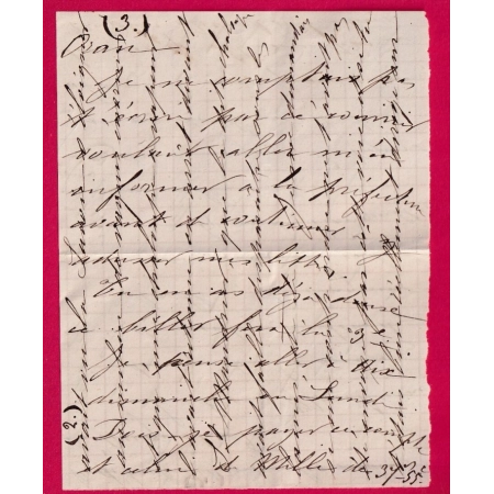 N°60 TOULON VAR 1873 POUR AMIRAL DE SURVILLE CDT 2EME DIV. ESCADRE EVOLUTION FREGATE LA SAVOIE ORAN ALGERIE LETTRE COVER