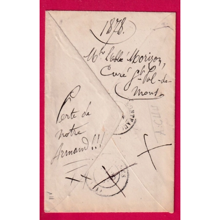 N°75 CAD TYPE 24 ST PAL DE MONS POUR DUNIERES LETTRE COVER