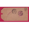 N°98 SEUL SUR ETIQUETTE RECOMMANDEE LYON PREFECTURE RHONE 1898 POUR CONSTANTINOPLE TURQUIE TURKEY LETTRE COVER
