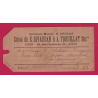 N°98 SEUL SUR ETIQUETTE RECOMMANDEE LYON PREFECTURE RHONE 1898 POUR CONSTANTINOPLE TURQUIE TURKEY LETTRE COVER
