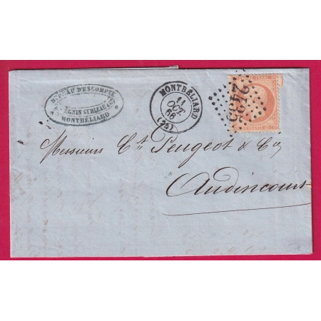 N°23 GC 2435 MONTBELIARD DOUBS POUR AUDINCOURT LETTRE
