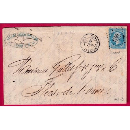 N°22 PC DU GC 1106 CONDE SUR NOIREAU CALVADOS POUR FLERS DE L'ORNE INDICE 12 LETTRE