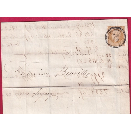 N°21 CAD TYPE 22 COLOMBIERES CALVADOS POUR ISIGNY LETTRE