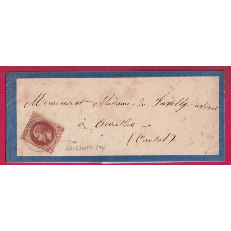 N°26 CAD TYPE 16 FRAYSSINET LOT POUR AURILLAC CANTAL BANDE DE JOURNAL LETTRE