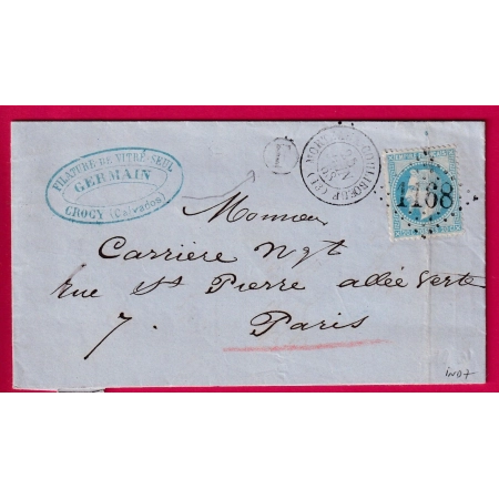 N°29 GC 1168 MORTEAU COULIBOEUF CALVADOS BOITE RURALE F CROCY LETTRE