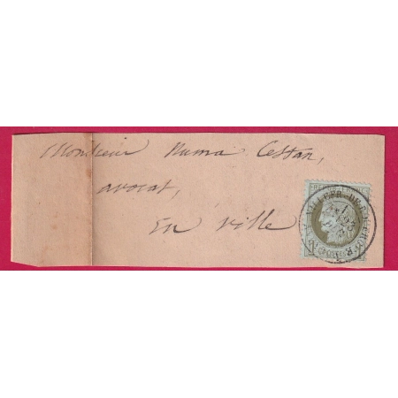 N°50 CAD TYPE 17 VILLEFRANCHE DE ROUERGUE AVEYRON POUR VILLEFRANCHE DE ROUERGUE BANDE DE JOURNAL LETTRE COVER