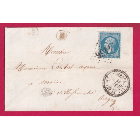 N°22 GC 4456 ST JULIEN D'EMPARE AVEYRON POUR VILLEFRANCHE DE ROUERGUE LETTRE