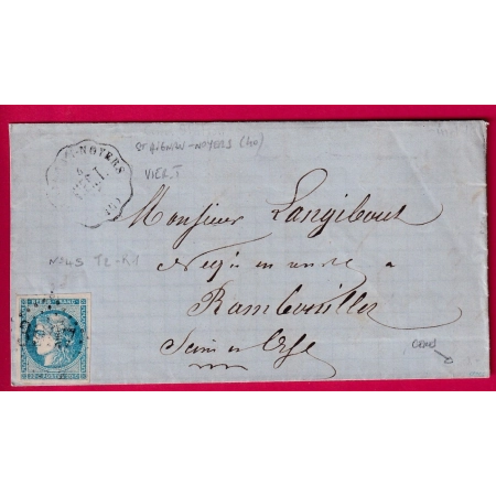 N°45A CONVOYEUR STATION ST AIGNAN MOYERS LOIR ET CHER POUR RAMBOUILLET SIGNE CERES LETTRE