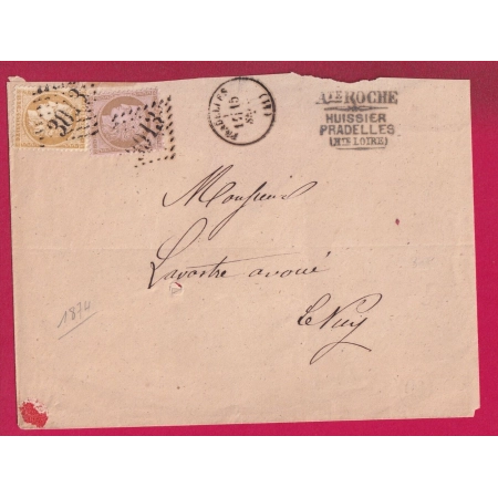 N°58 59 GC 3013 PRADELLES HAUTE LOIRE POUR LE PUY LETTRE