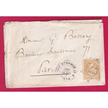 N°21 PARIS ETOILE 27 R ST DOMque GR CAILL POUR PARIS LETTRE COVER