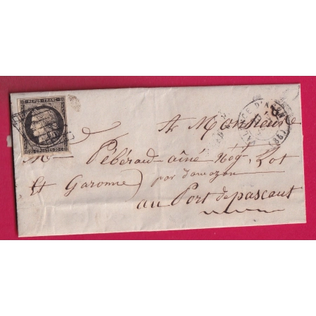 N°3 GRILLE VALENCE D'AGEN TARN ET GARONNE POUR PORT D PASCAU PAR DAMAZAN LOT ET GARONNE LETTRE