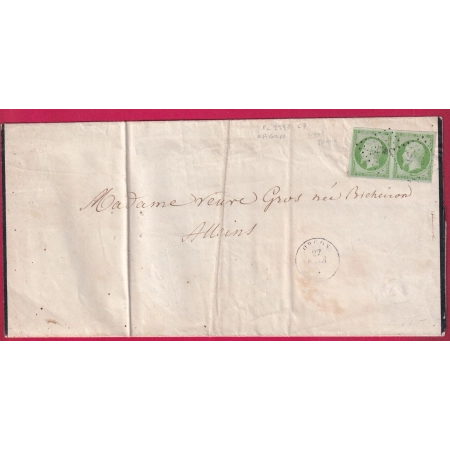 N°12 PAIRE TB PC 2337 ORGON BOUCHES DU RHONE POUR ALLEINS LETTRE