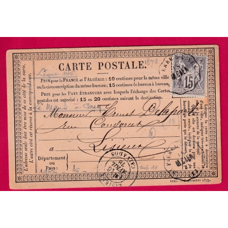 N°77 CONVOYEUR STATION ST PIERRE SUR DIVES CALVADOS CARTE PRECURSEUR POUR LISIEUX LETTRE