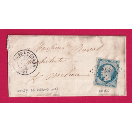 N°10 PC 2286 NOISY LE GRAND SEINE ET OISE POUR MELUN LETTRE