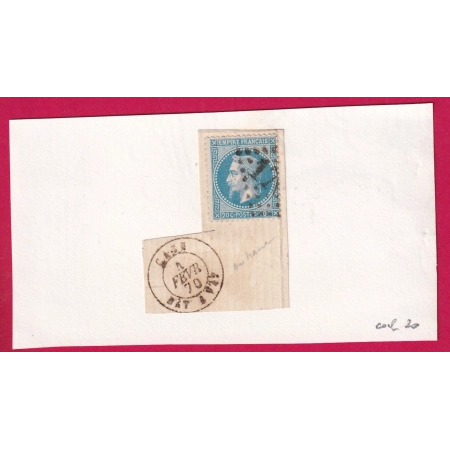 N°22 CAEN BAT A VAP BATEAU A VAPEUR SUR FRAGMENT DE LETTRE CALVADOS INDICE 20