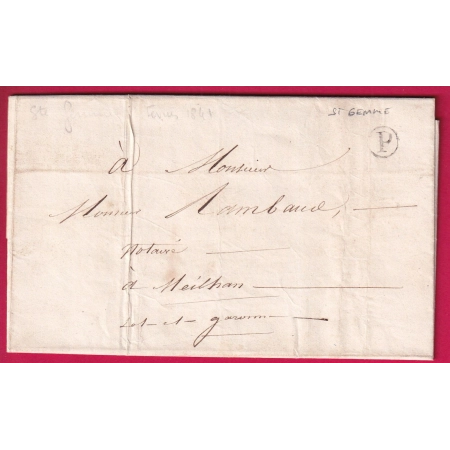 BOITE RURALE SEULE SANS CAD ST GEMME LOT ET GARONNE POUR MEILHAN LETTRE